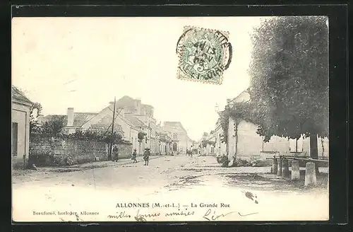 AK Allonnes, La Grande Rue