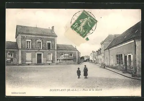 AK Ecouflant, Place de la Mairie