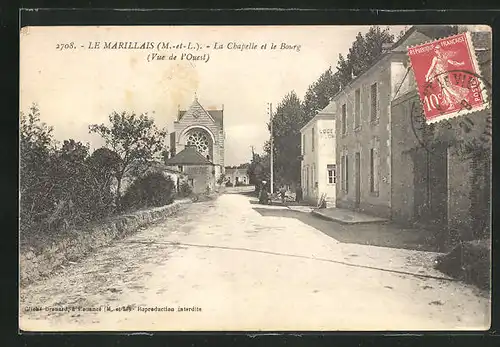 AK Le Marillais, La Chapelle et le Bourg, Vue du l`Ouest