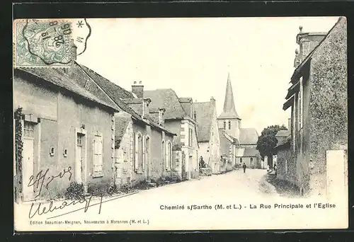 AK Chemire-s-Sarthe, La Rue Principale et l`Eglise