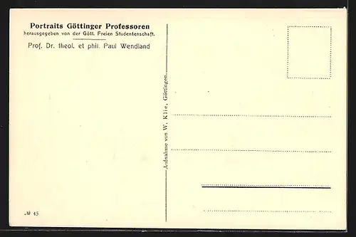 AK Prof. Dr. theol. et phil. Paul Wendland am Schreibtisch