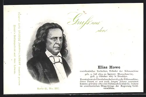 AK Amerik. Techniker Elias Howe