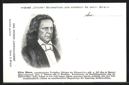 AK Amerik. Techniker Elias Howe