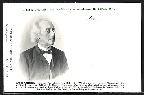 AK Professor der klassischen Philologie Ernst Curtius