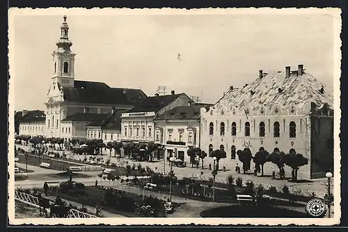 AK Sighet-Maramures, Piata Unirii, Liceul de fete