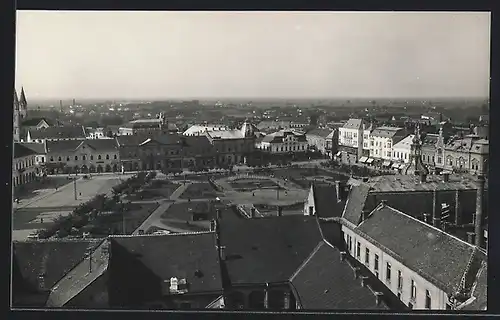 AK Satu-Mare, Platz aus der Vogelschau