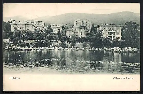 AK Abbazia, Villen am Hafen