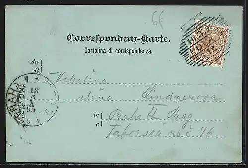 Mondschein-AK Pola, Arena, Tempio d`Augusto