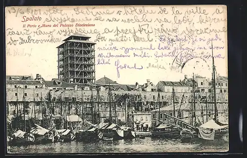 AK Spalato, Il Porto e Mura del Palazzo Diocleziano