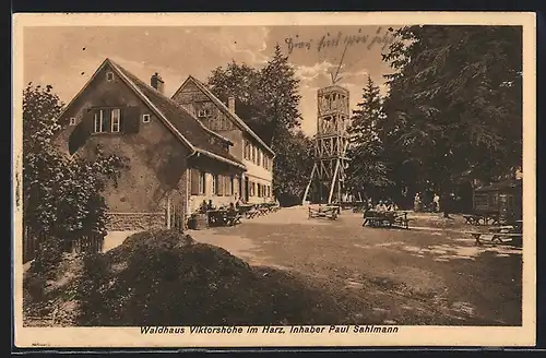 AK Victorshöhe bei Gernerode, Gasthaus Waldhaus Viktorshöhe