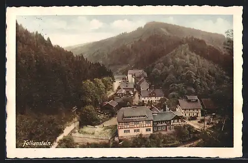 AK Probstzella, Ansicht vom Gasthaus Zum Falkenstein im Loquitztal