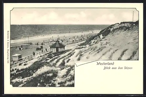 AK Westerland, Blick aus den Dünen