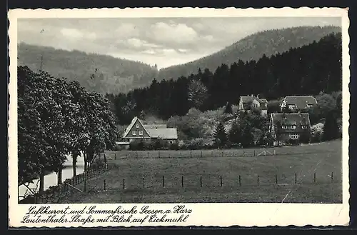 AK Seesen a. Harz, Lautenthaler Strassemit Blick auf Eickmuhl