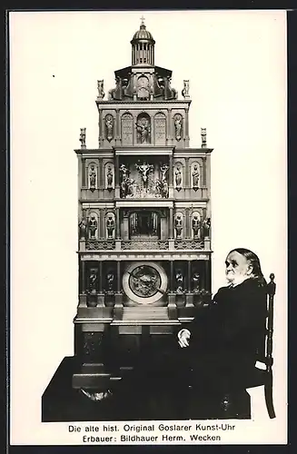 AK Goslar, Die alte hist. Kunstuhr, Erbauer Herm. Wecken