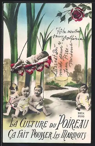 AK La Culture du Poireau ca fait pousser les Marmots, Fotomontage