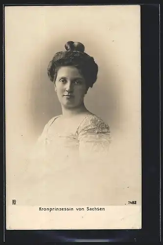 AK Kronprinzessin Luise von Sachsen im Portrait