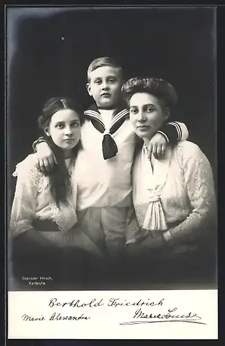 AK Berthold Friedrich, Marie Alesandra, Marie Louise von Baden