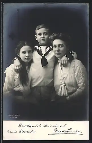 AK Berthold Friedrich, Marie Alesandra, Marie Louise von Baden