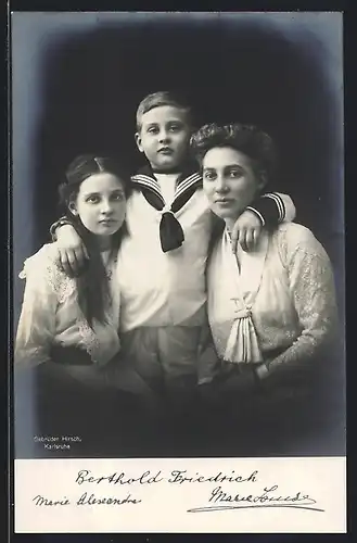 AK Berthold Friedrich, Marie Alesandra, Marie Louise von Baden