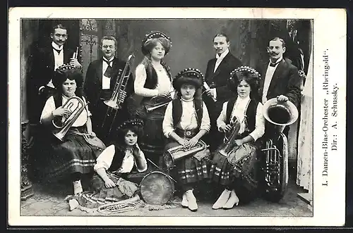AK I. Damen-Blas-Orchester Rheingold, Dir. A. Schussky