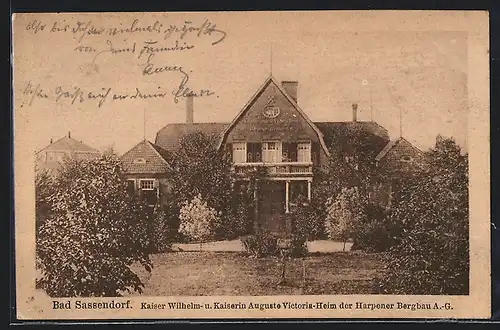 AK Bad Sassendorf, Kaiser Wilhelm- und Kaiserin Auguste Victoria-Heim