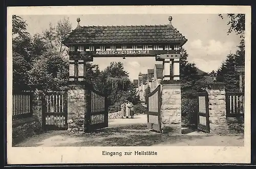 AK Bad Lippspringe, Auguste-Viktoria Stift, Eingang