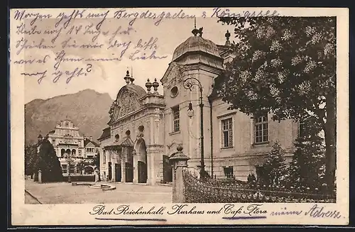 AK Bad Reichenhall, Kurhaus und Café Flora