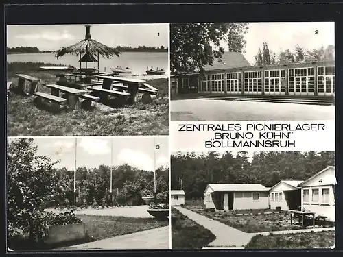 AK Bollmannsruh, Zentrales Pionierlager Bruno Kühn, Grillplatz am Beetzsee, Appellplatz, Neue Bungalows