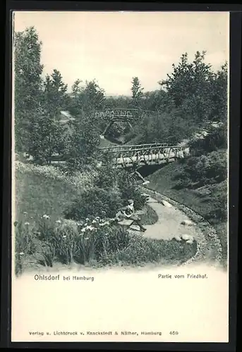 AK Ohlsdorf bei Hamburg, Partie vom Friedhof