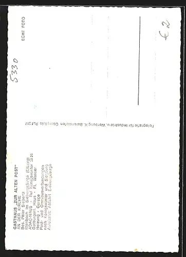 AK Ittenbach /Siebengebirge, Gasthaus Zur alten Post, VW Käfer