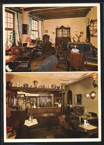 AK Düsseldorf, Gasthaus Bodega mit v. Münsterstube, Bismarckstrasse 93, Innenansicht