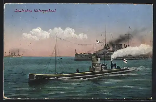 AK Deutsches Unterseeboot U6, Kriegsmarine