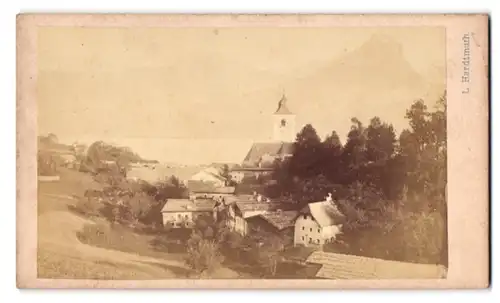 Fotografie L. Hardtmuth, Ischl, Ansicht St. Wolfgang im Salzkammergut, Teilansicht des Ortes mit Blick zur Kirche