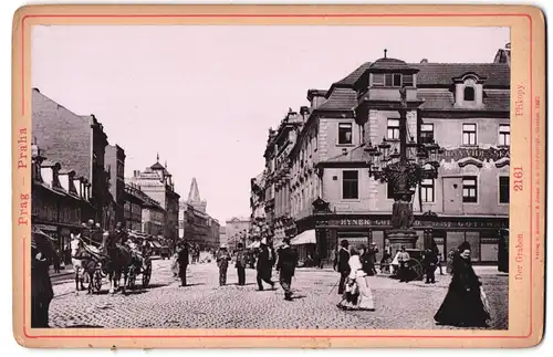 Fotografie Römmler & Jonas, Dresden, Ansicht Prag, der Graben mit Geschäften
