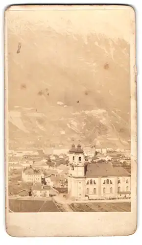 Fotografie unbekannter Fotograf, Ansicht Innsbruck, Blick nach Wiltener Basilika