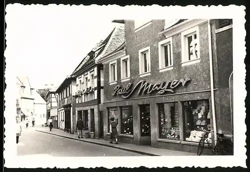 Fotografie unbekannter Fotograf, Ansicht Herzogenaurach, Modehaus Paul Mayer in der Hauptstrasse 7