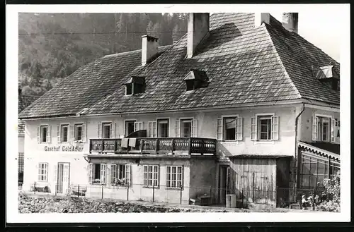 Fotografie unbekannter Fotograf, Ansicht Mürzsteg, Gasthof Gold-Adler