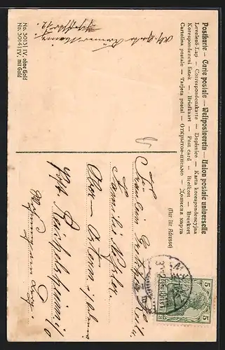 AK Zwerg tragen ein Kalenderblatt im Schnee zu Neujahr