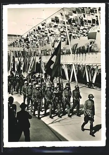 AK Zürich, Schweizerische Landes-Ausstellung 1939, Einzug in die LA