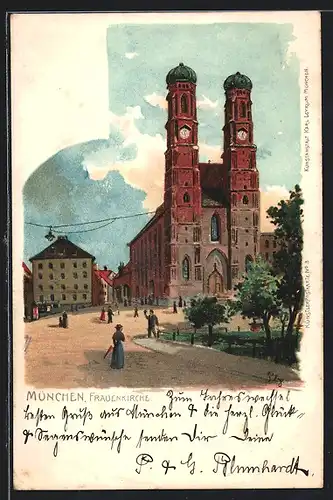 Lithographie München, Frauenkirche