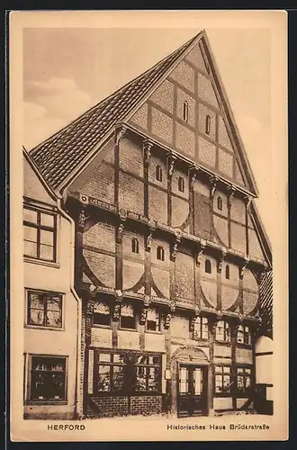 AK Herford, Historisches Haus in der Brüderstrasse