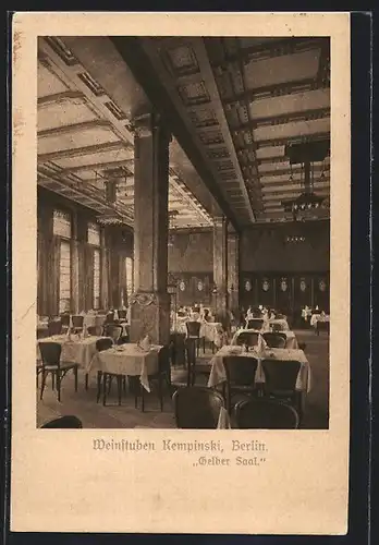 AK Berlin, Weinstuben Kempinski Gelber Saal