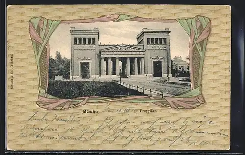 AK München, Propyläen am Königsplatz