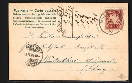 AK München, Propyläen am Königsplatz