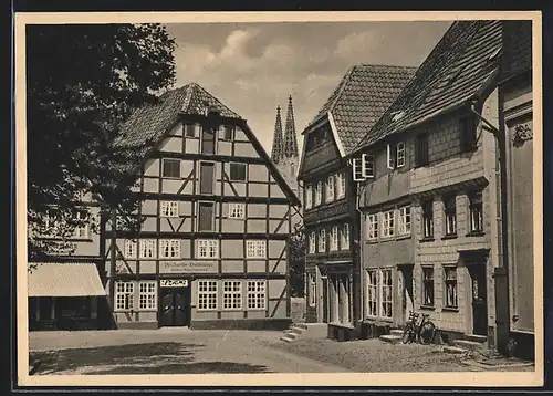 AK Soest, Altes Patrizierhaus, Türme der Wiesenkirche