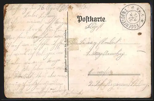 AK Anzenberg, Wallfahrtskirche und Hochaltar, Kriegs-Wallfahrt 1915