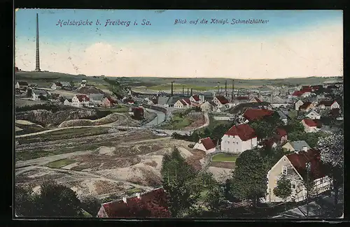 AK Halsbrücke b. Freiberg i. Sa., Blick auf die Königlichen Schmelzhütten