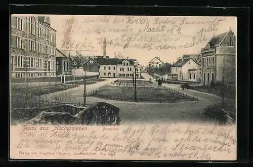 AK Aschersleben, Blick auf den Burgplatz