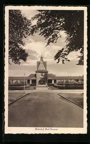 AK Bad Saarow, Bahnhof im Sonnenlicht