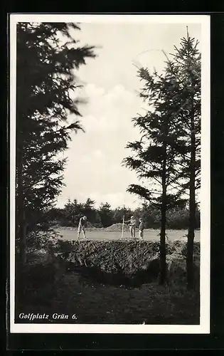 AK Südstrand /Föhr, Nordsee-Sanatorium, Golfplatz